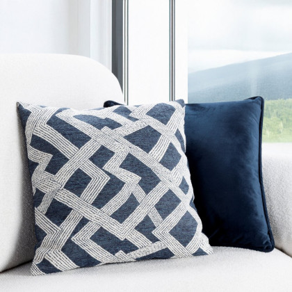 Obliečka na vankúš žinilková 45x45 cm tmavomodrá